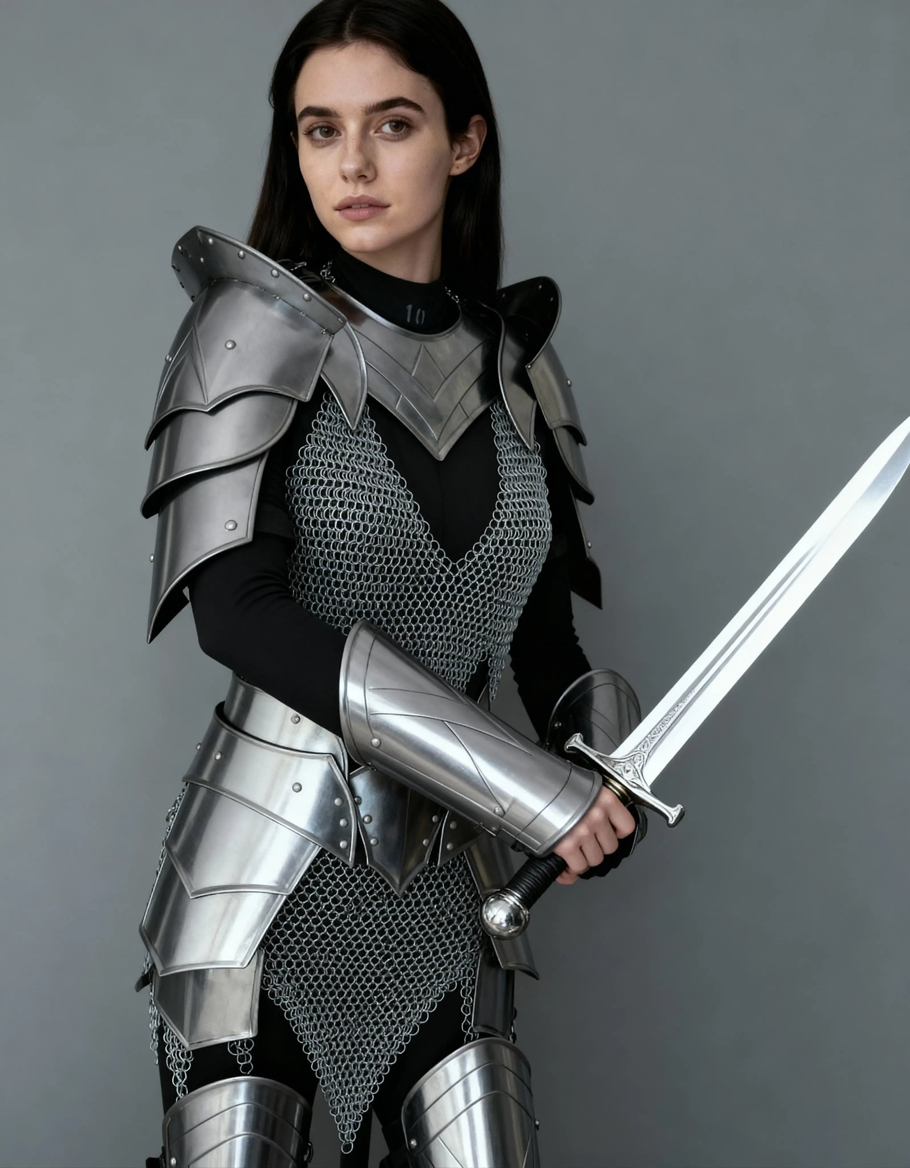 Women’s Steel Knight Armor – Full Battle Cosplay Suit OathboundSteel