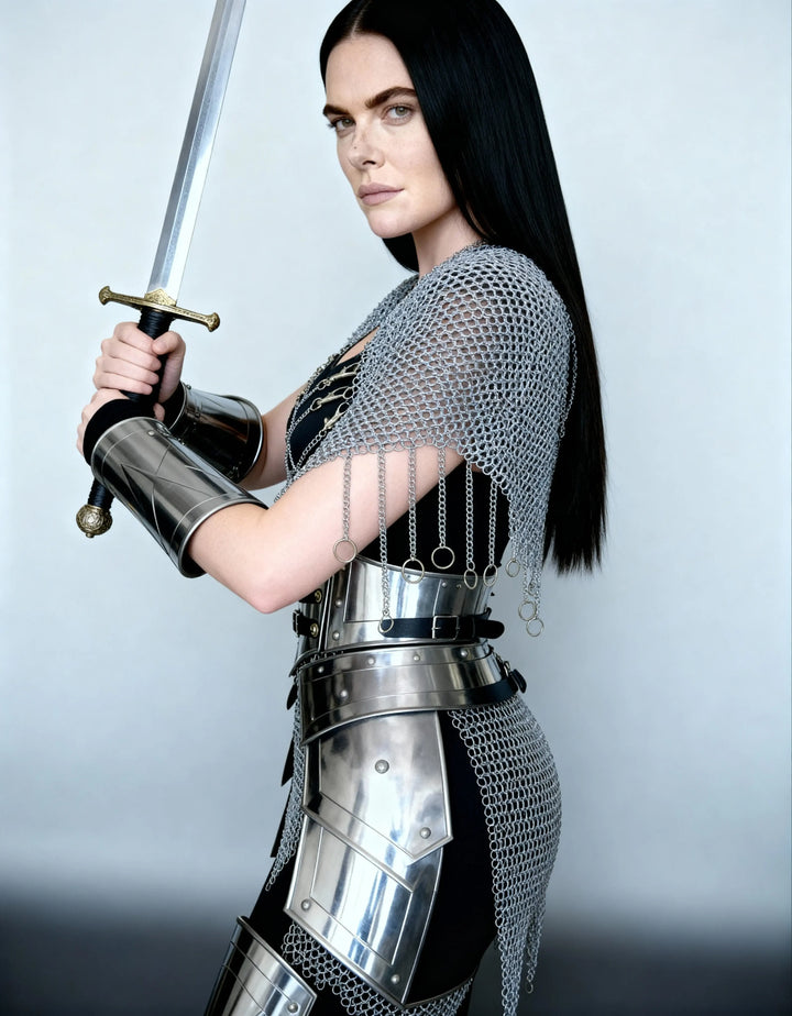 Chainmail & Corset Battle Armor – Women’s Cosplay Ensemble OathboundSteel