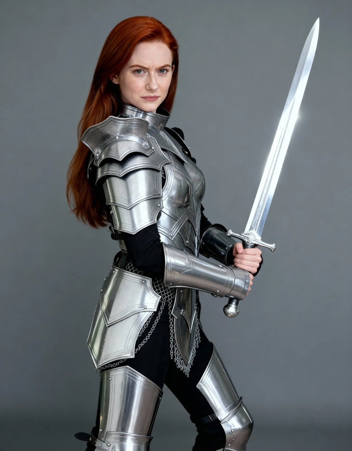 Gothic Red Knight Armor – Women’s Medieval Battle Suit OathboundSteel