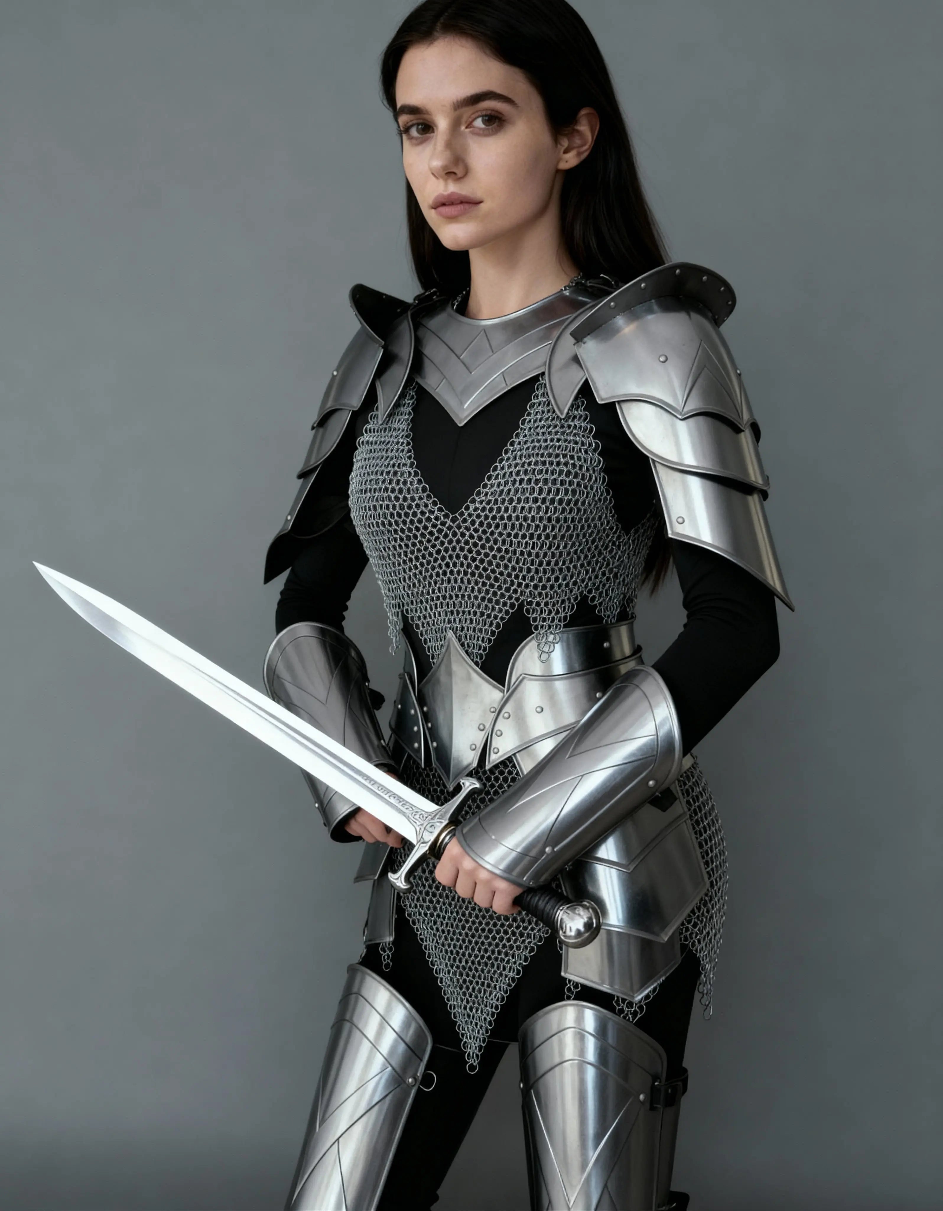 Women’s Steel Knight Armor – Full Battle Cosplay Suit OathboundSteel