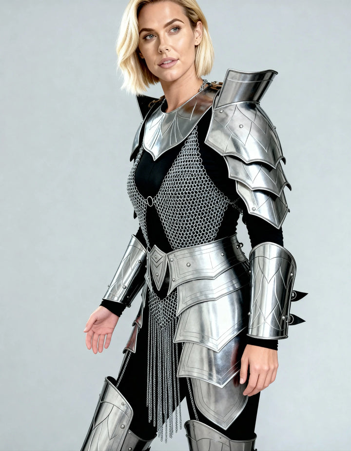 Noble Valkyrie Steel Armor – Women’s LARP Ensemble OathboundSteel