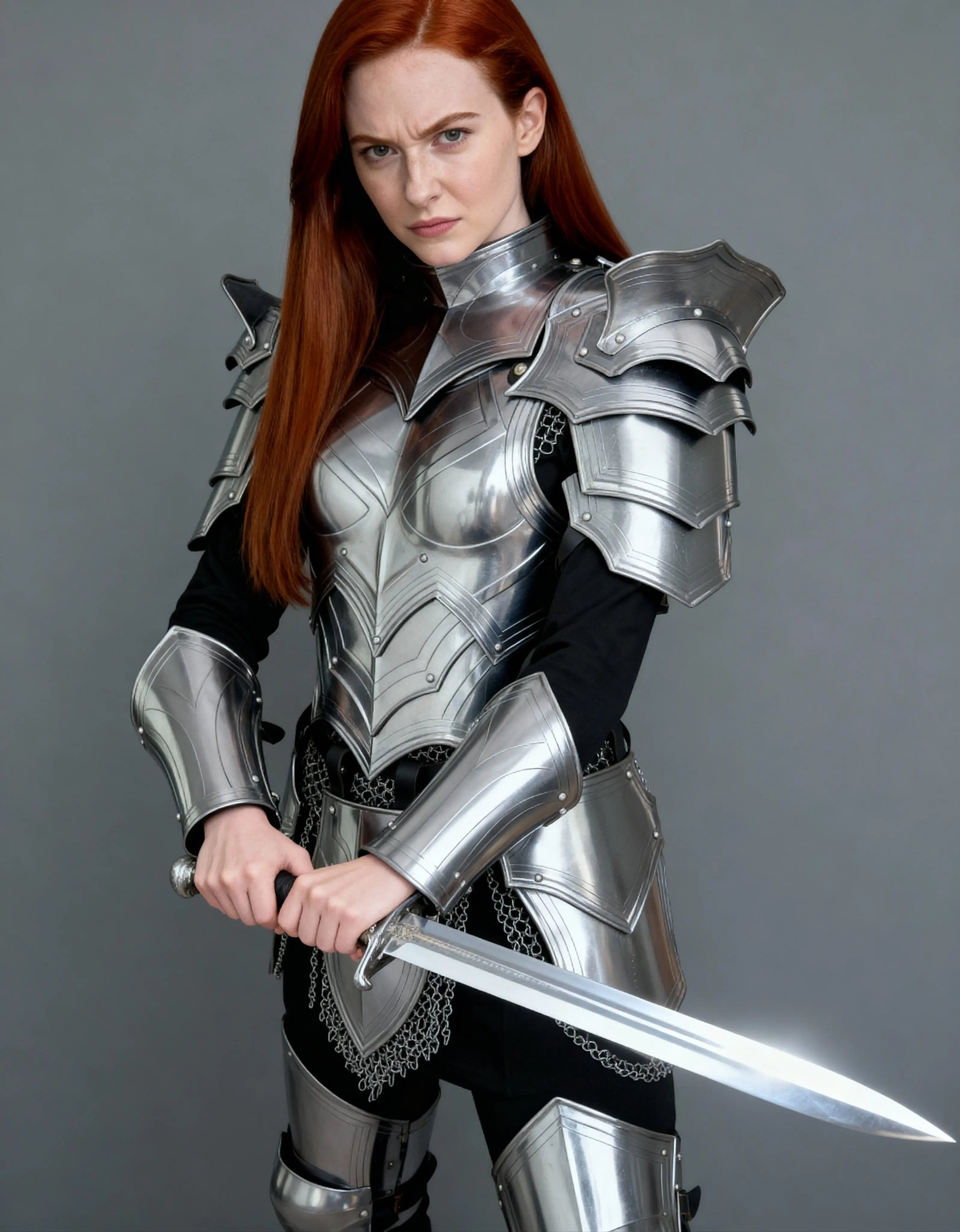 Gothic Red Knight Armor – Women’s Medieval Battle Suit OathboundSteel