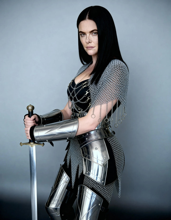 Chainmail & Corset Battle Armor – Women’s Cosplay Ensemble OathboundSteel