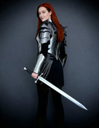 Gothic Red Knight Armor – Women’s Medieval Battle Suit OathboundSteel