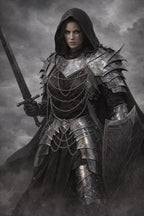 Brave Medieval Lady’s Cuirass – Steel Chainmail Armor for Cosplay, LARP, and SCA ISH Collection
