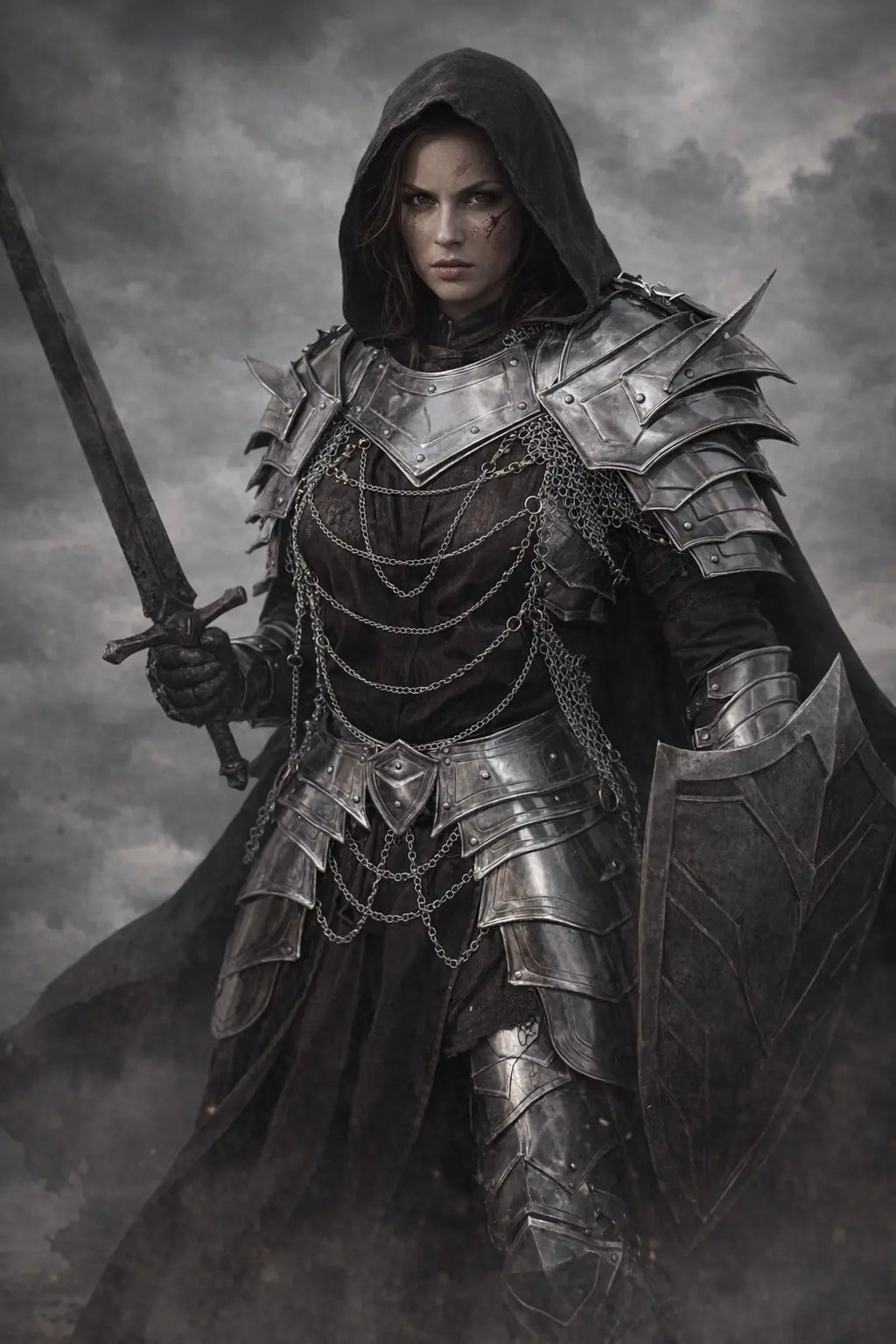 Brave Medieval Lady’s Cuirass – Steel Chainmail Armor for Cosplay, LARP, and SCA ISH Collection