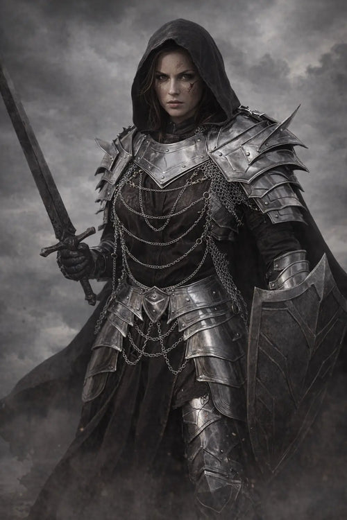 Brave Medieval Lady’s Cuirass – Steel Chainmail Armor for Cosplay, LARP, and SCA ISH Collection