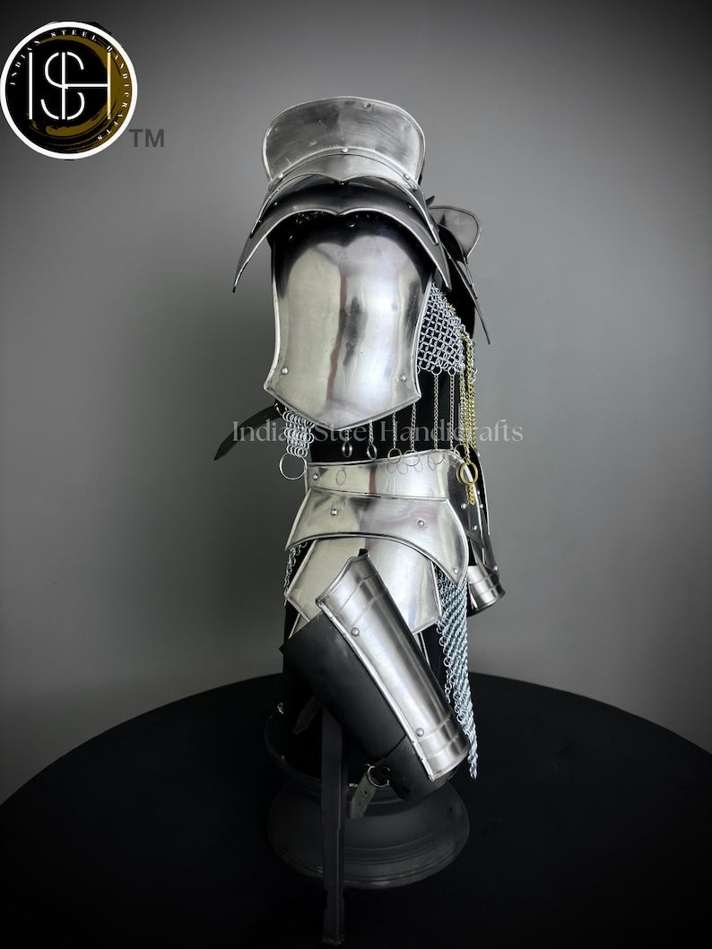 Medieval Knight Armor, Brave Lady Armor,Chainmail Armor, Cosplay Armor, Sca Armor, Larp Armor, Fantasy Armor, Gift for women.