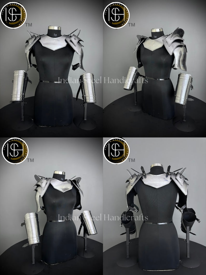 Medieval Knight Armor, Brave Lady Armor,Chainmail Armor, Cosplay Armor, Sca Armor, Larp Armor, Fantasy Armor, Gift for women.
