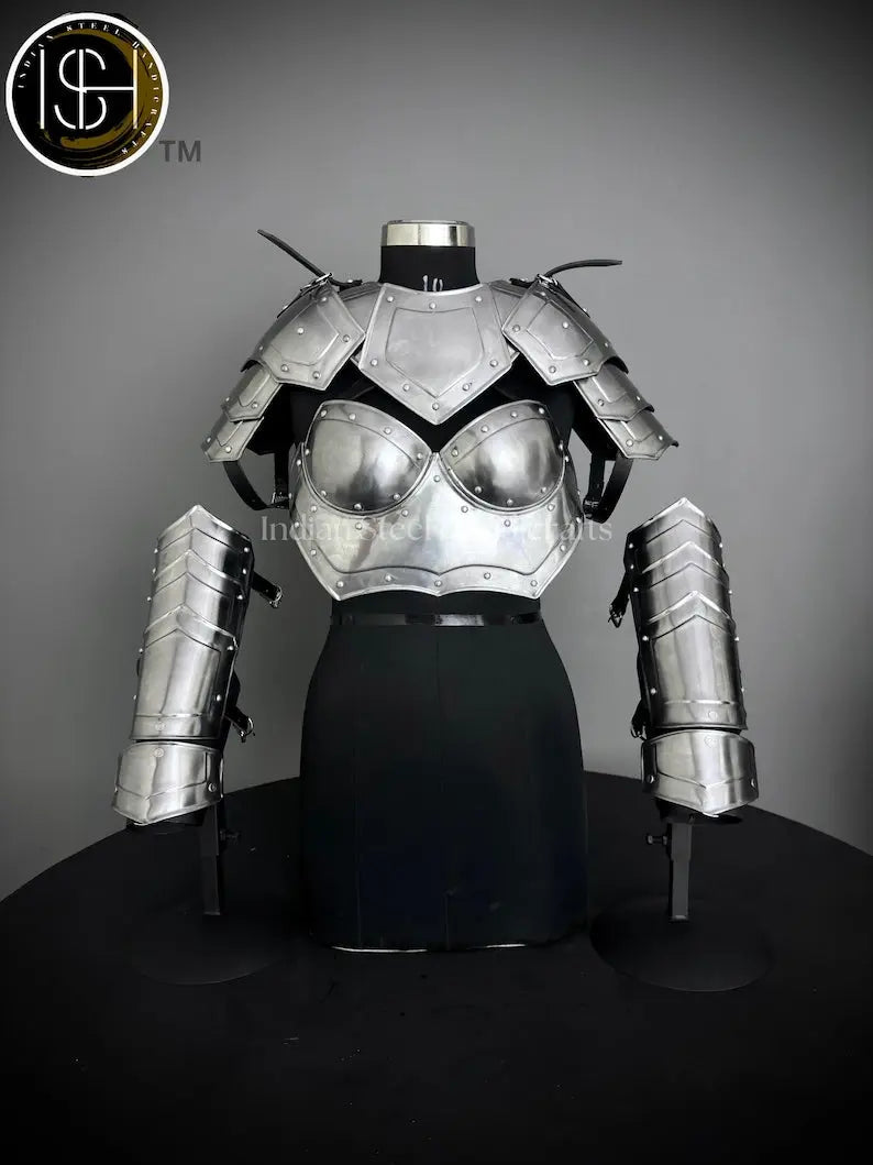 Medieval Ancient Corset Armor, Brave Lady Armor Costume, Fantasy Armor, Cosplay Armor, LARP Armor, Gift Item ISH Collection