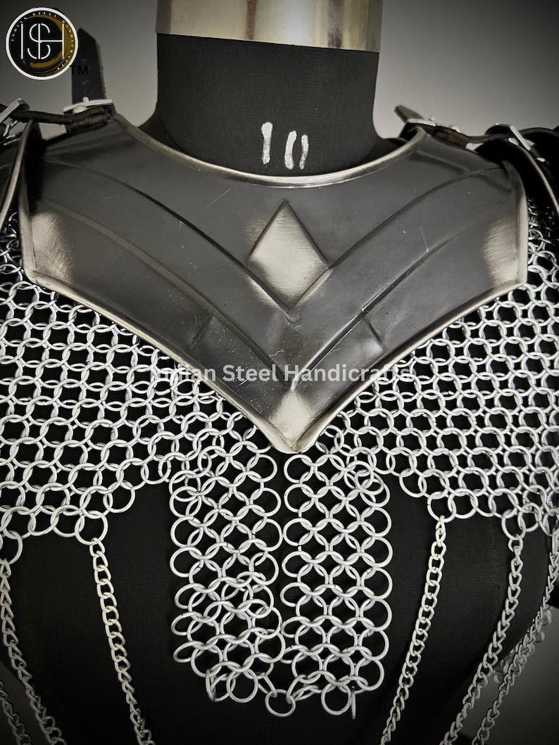 Medieval Cuirass Armor, Brave Lady Armor,Chainmail Armor, Cosplay Armor, Sca Armor, Larp Armor, Fantasy Armor, Gift for women.