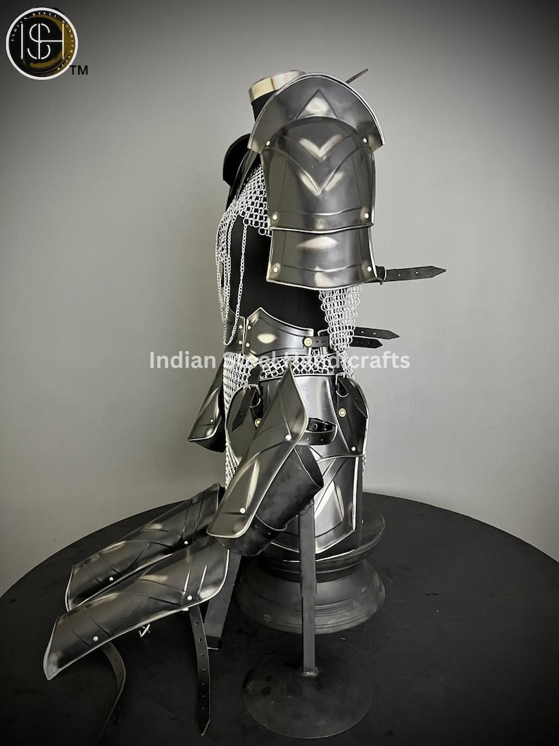 Medieval Cuirass Armor, Brave Lady Armor,Chainmail Armor, Cosplay Armor, Sca Armor, Larp Armor, Fantasy Armor, Gift for women.