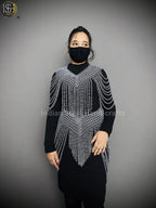 Chainmail Harness, Chainmail Chains Layers top & Skirt, Rings Costume, Wedding Cosplay Costume, Larp , Cosplay, Sca Armor, Gift For Women. ISH Collection