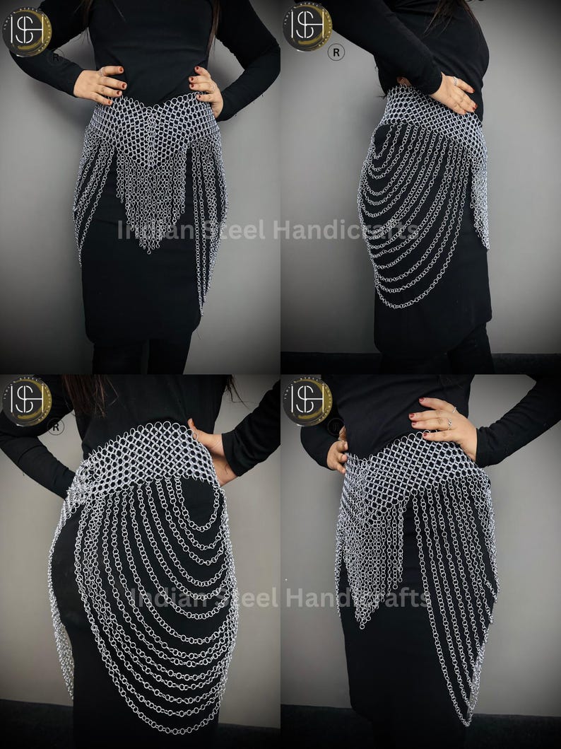 Chainmail Harness, Chainmail Chains Layers top & Skirt, Rings Costume, Wedding Cosplay Costume, Larp , Cosplay, Sca Armor, Gift For Women.