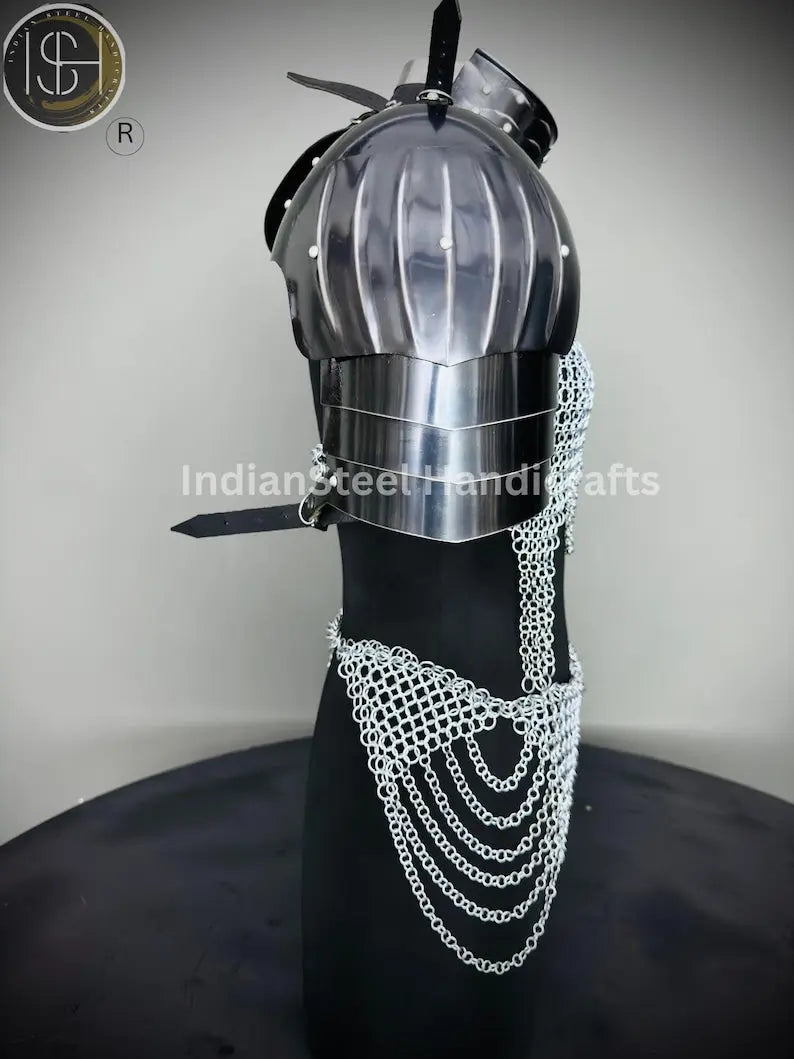 Medieval Viking Skirt & Top, Gorget pauldrons,Ren faire Chainmaille Handmade Medieval Cosplay Armor, SCA Larp Costume, ISH Collection