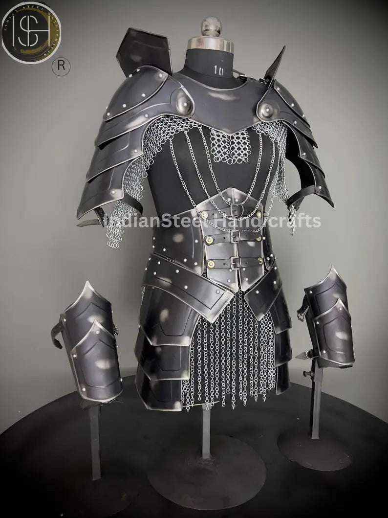 Medieval Knight Armor, Brave Lady Armor, Chainmail Armor, Cosplay Armor, Sca Armor, Larp Armor, Fantasy Armor, Gift for women ISH Collection