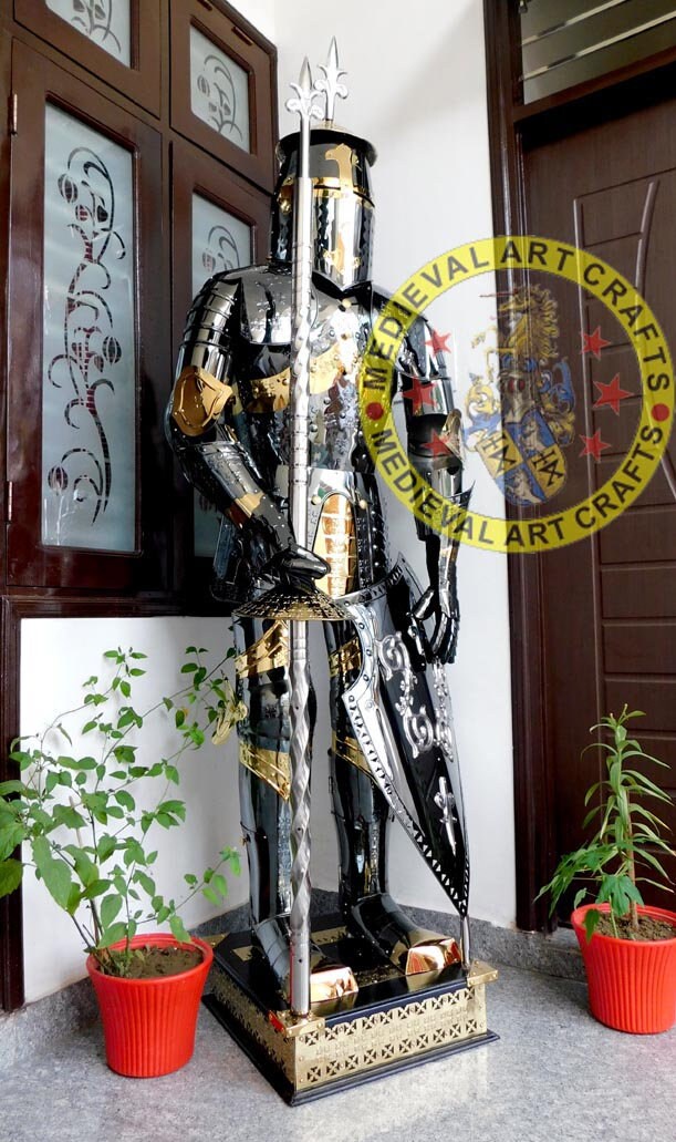 Medieval Stainless Steel Rust free full body Wearable Knight Armor Suit with back plating for LARP