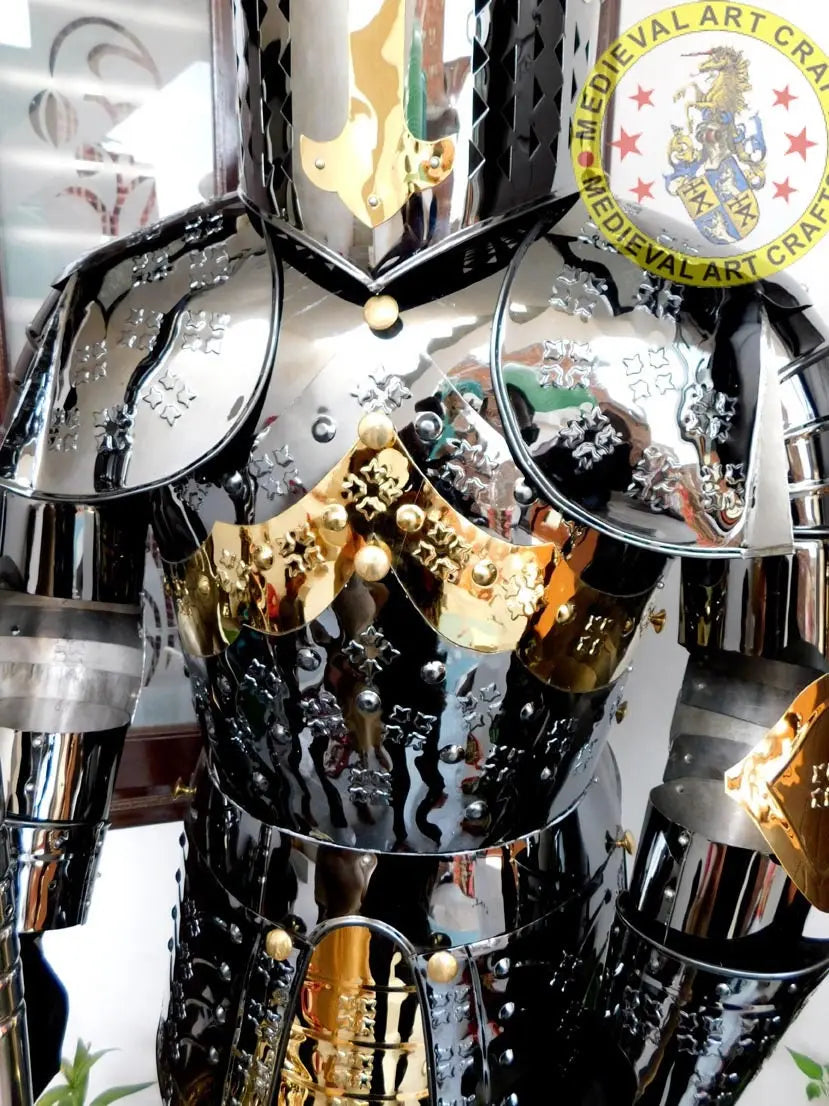Medieval Stainless Steel Rust free full body Wearable Knight Armor Suit with back plating for LARP ISH Collection