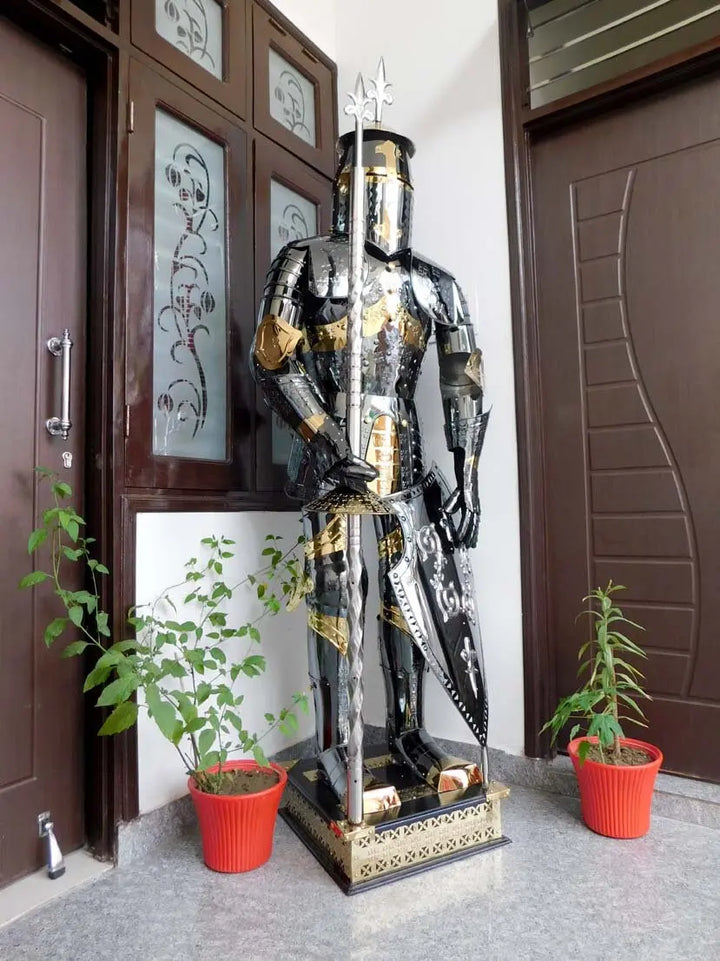 Knight Armor Suit, Beautiful texture, Great Display armor, Larp, Halloween Gift ISH Collection