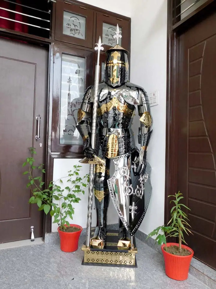 Knight Armor Suit, Beautiful texture, Great Display armor, Larp, Halloween Gift ISH Collection