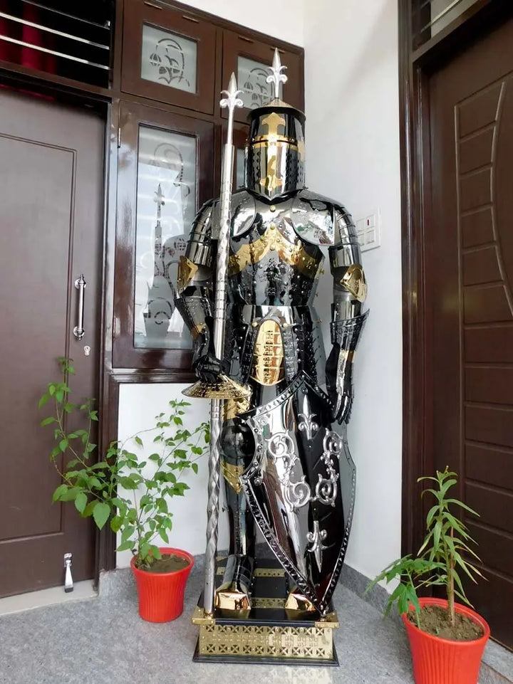 Knight Armor Suit, Beautiful texture, Great Display armor, Larp, Halloween Gift ISH Collection