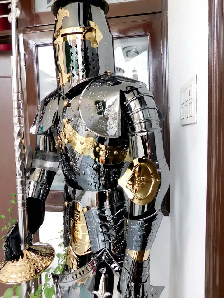 Knight Armor Suit, Beautiful texture, Great Display armor, Larp, Halloween Gift ISH Collection