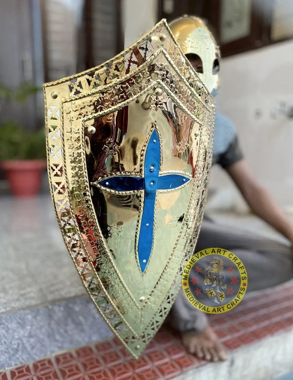 Crusader Knight Shield, Larp Armor, Fantasy Shield Armor, Cosplay, Sca Armor, Christmas Gift ISH Collection