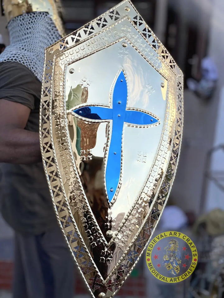 Crusader Knight Shield, Larp Armor, Fantasy Shield Armor, Cosplay, Sca Armor, Christmas Gift ISH Collection