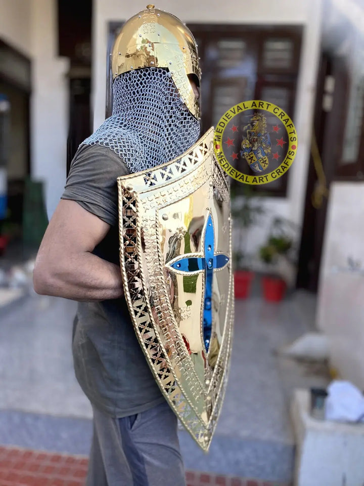 Crusader Knight Shield, Larp Armor, Fantasy Shield Armor, Cosplay, Sca Armor, Christmas Gift ISH Collection
