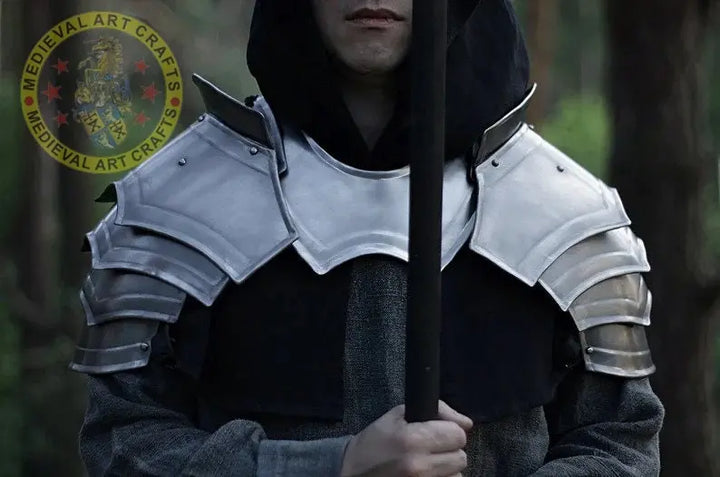 Medieval Knight Gorget&Pouldron Armor, fantasy Costume, Cosplay Armor, Sca Armor, Larp Armor, Gifts for Men/Woemen ISH Collection