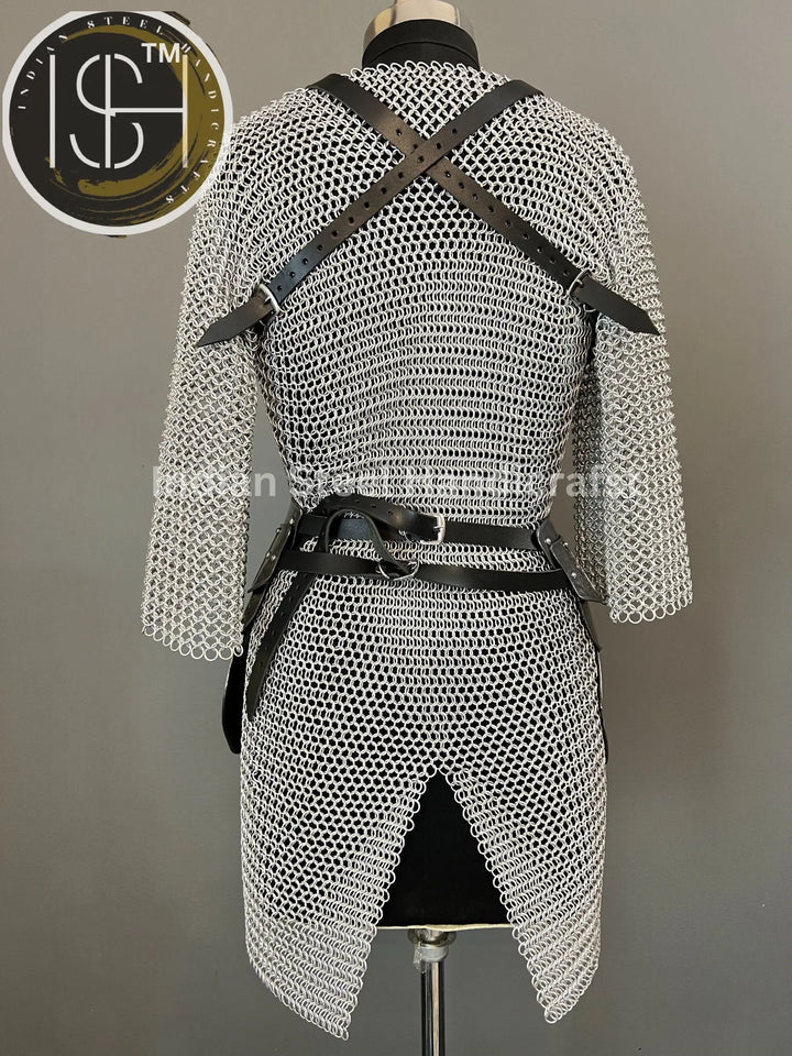 Female Knight Armor: Medieval Chainmail Costume, LARP Cosplay