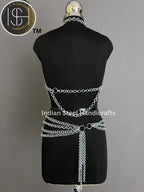 Metal Viking Top & Belt, Ren faire Chainmaille Handmade Medieval Cosplay Armor, SCA Larp Costume, Mother's day Reenactment, Christmas Gift.