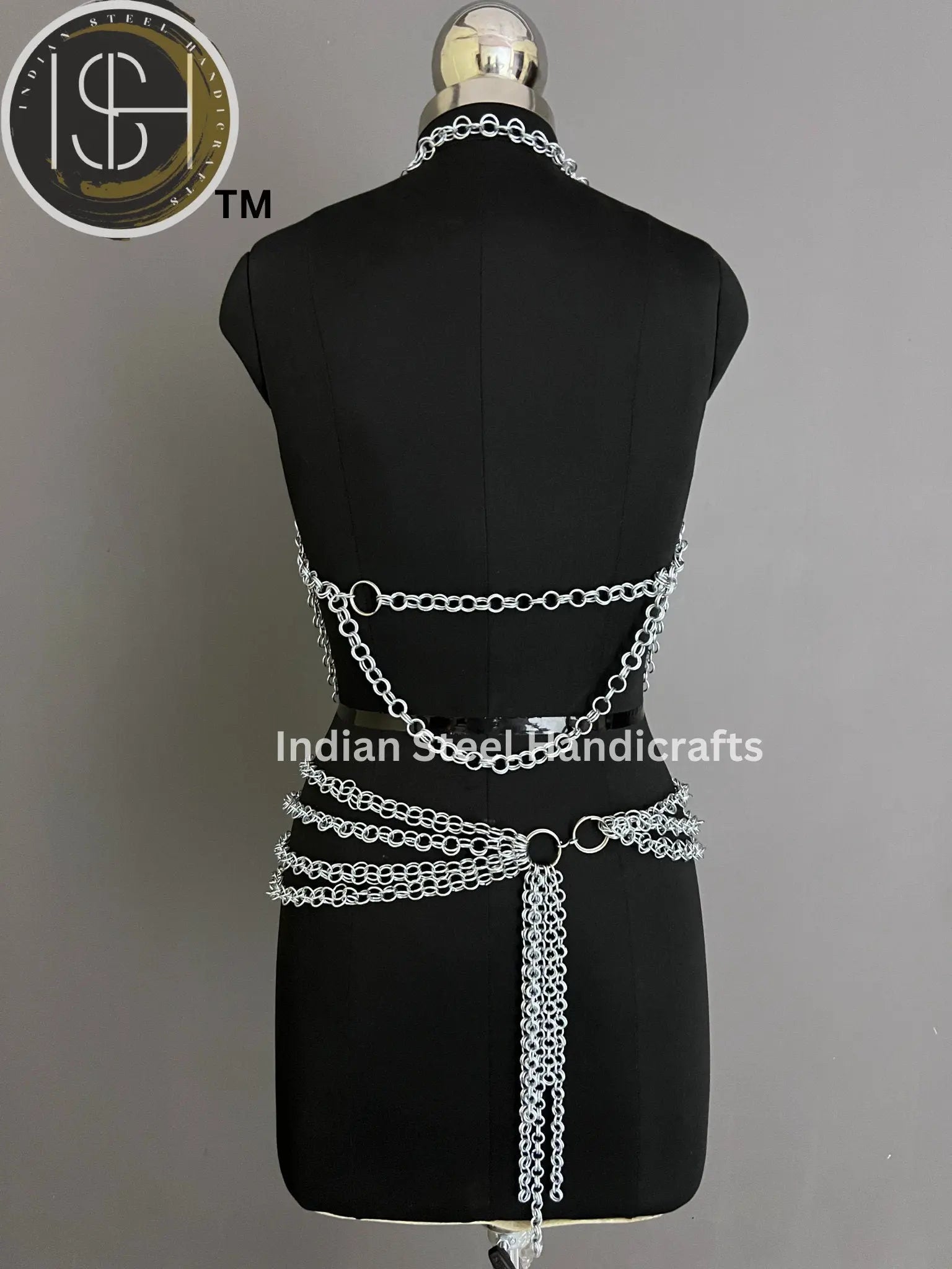 Metal Viking Top & Belt, Ren faire Chainmaille Handmade Medieval Cosplay Armor, SCA Larp Costume, Mother's day Reenactment, Christmas Gift.