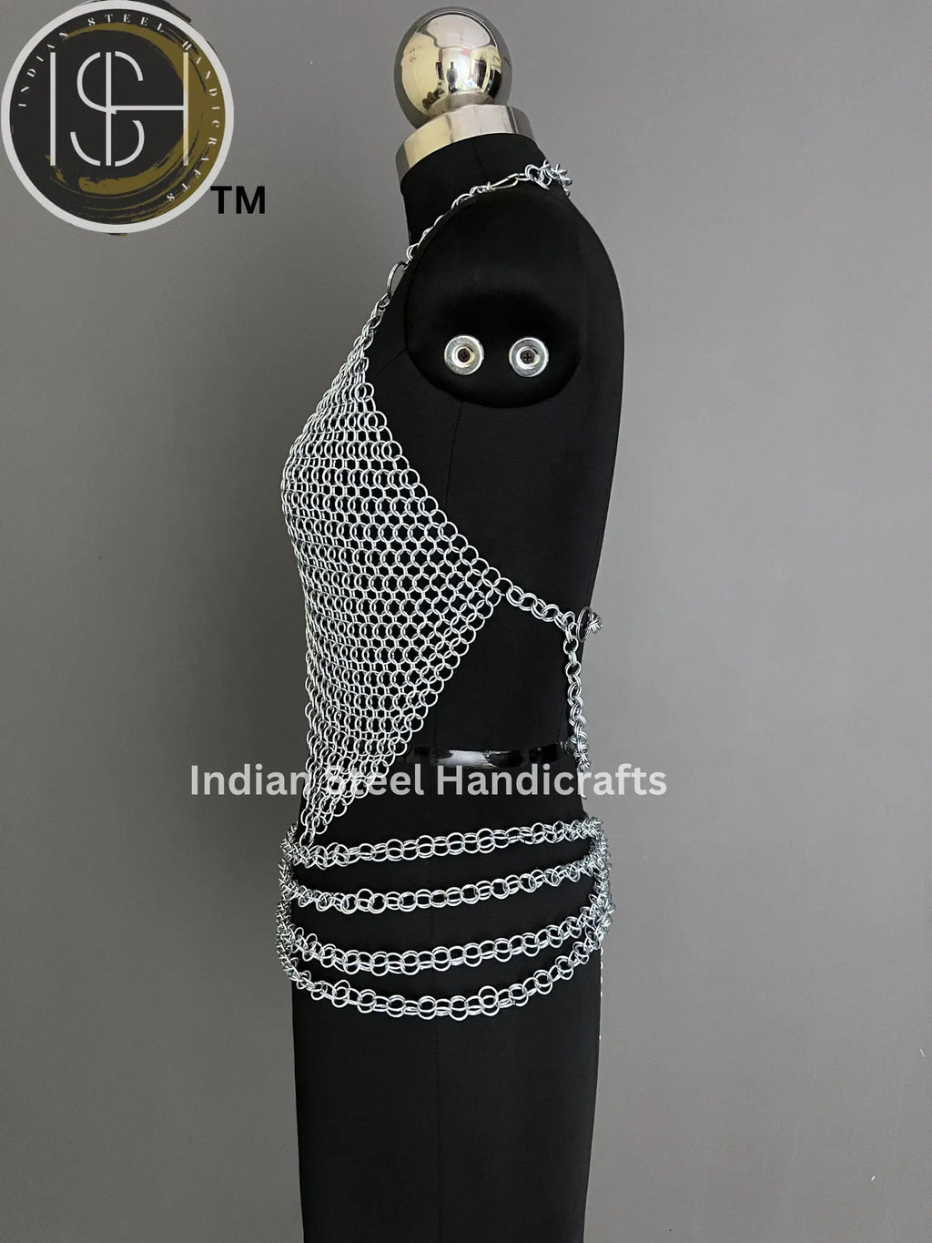 Metal Viking Top & Belt, Ren faire Chainmaille Handmade Medieval Cosplay Armor, SCA Larp Costume, Mother's day Reenactment, Christmas Gift.