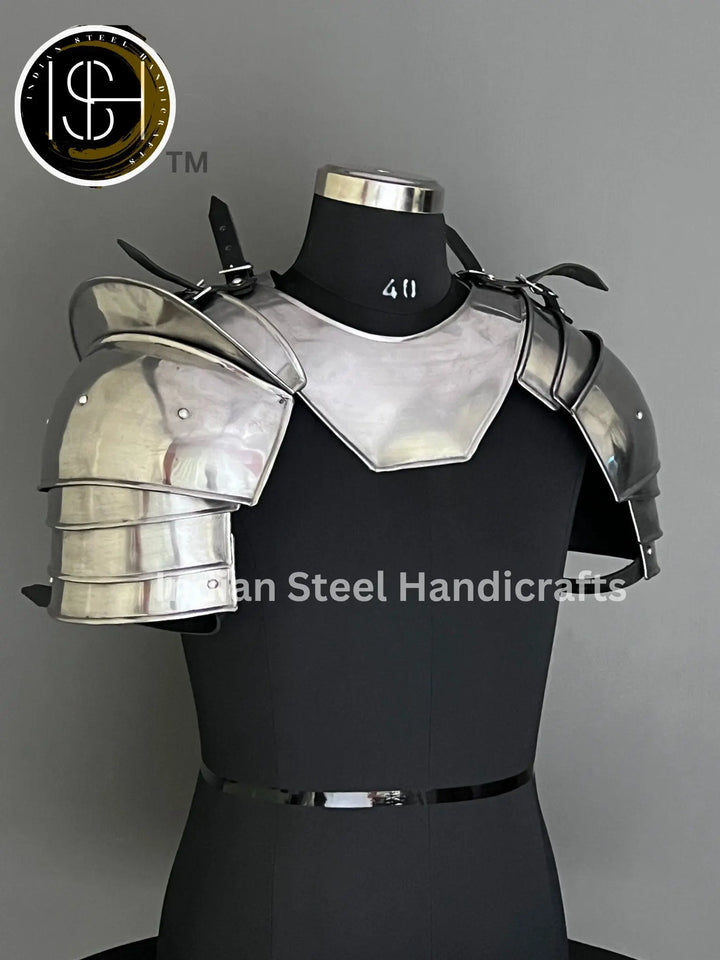 Knight Brave Male Armor, Gorget Pouldron Armor,Cosplay Armor, Sca Armor, Larp Armor, Gifts for MEN/ Women. ISH Collection
