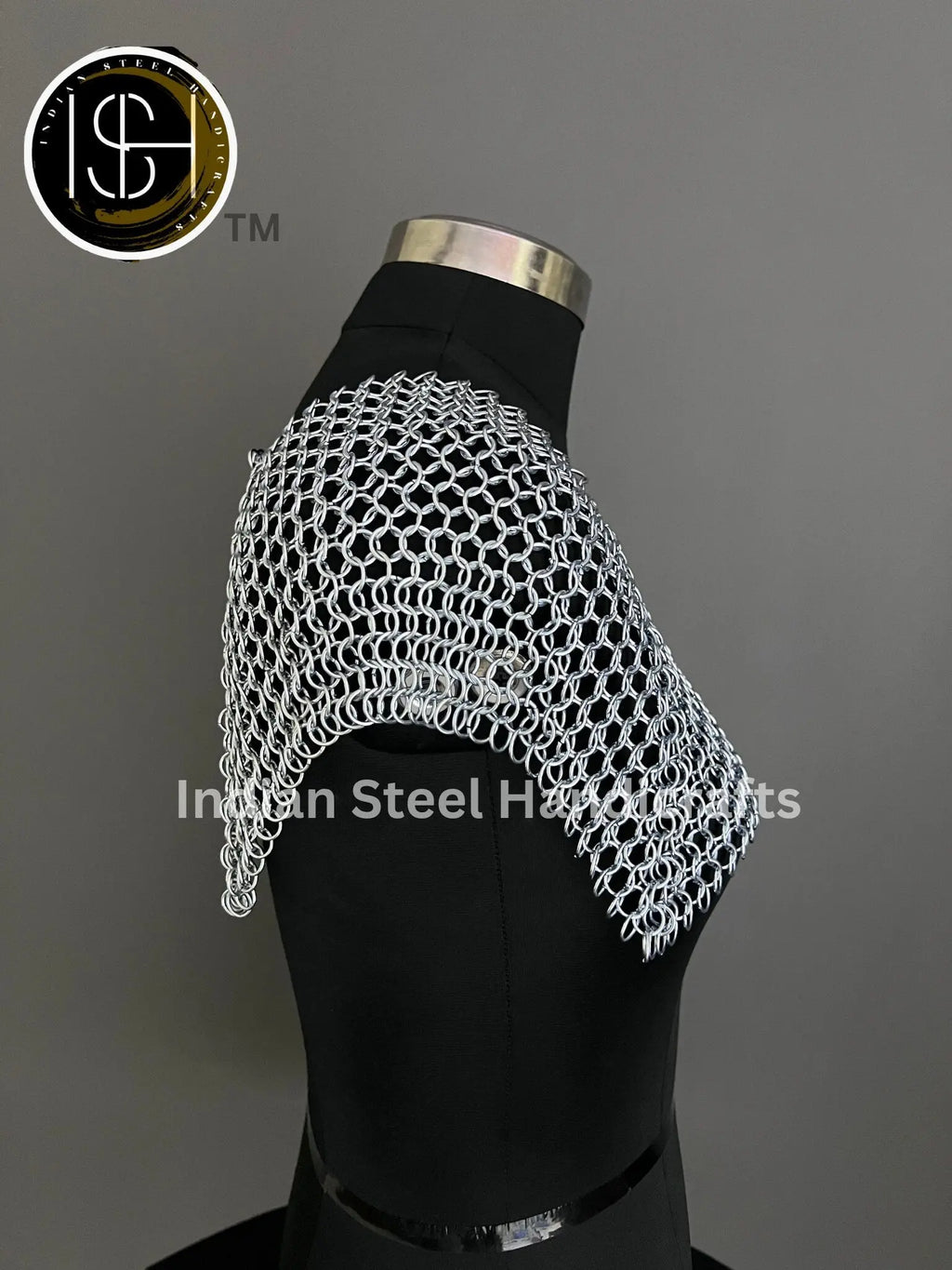 Chainmail Square Shoulder, Chainmaile Medieval Cosplay Costume, Festival Renaissance Fair & Collection. ISH Collection