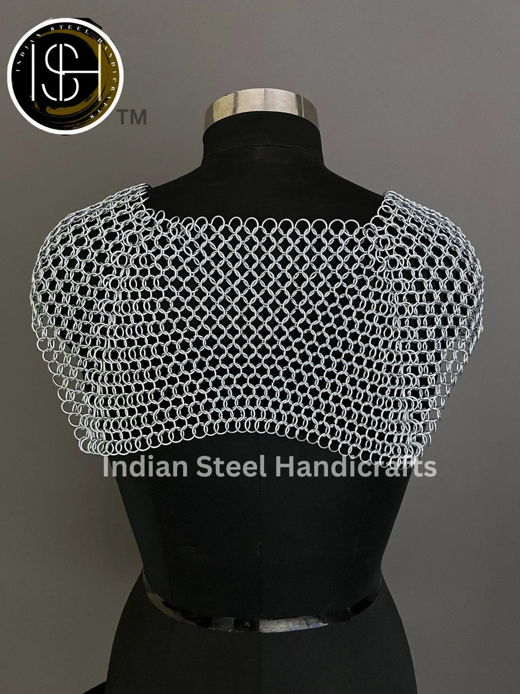 Chainmail Square Shoulder, Chainmaile Medieval Cosplay Costume, Festival Renaissance Fair & Collection. ISH Collection