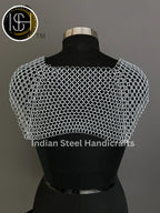 Chainmail Square Shoulder, Chainmaile Medieval Cosplay Costume, Festival Renaissance Fair & Collection. ISH Collection