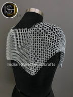 Chainmail Square Shoulder, Chainmaile Medieval Cosplay Costume, Festival Renaissance Fair & Collection. ISH Collection