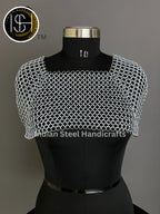 Chainmail Square Shoulder, Chainmaile Medieval Cosplay Costume, Festival Renaissance Fair & Collection. ISH Collection
