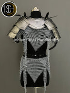 Handmade Chainmail Skirt & Top: Steel Viking Armor Costume