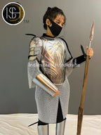 Steel Ring of Power Armor: Female Fantasy Costume, LARP Cosplay