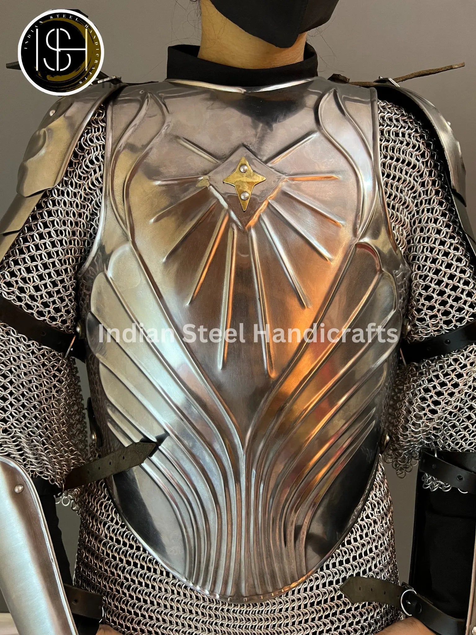 Steel Ring of Power Armor: Female Fantasy Costume, LARP Cosplay