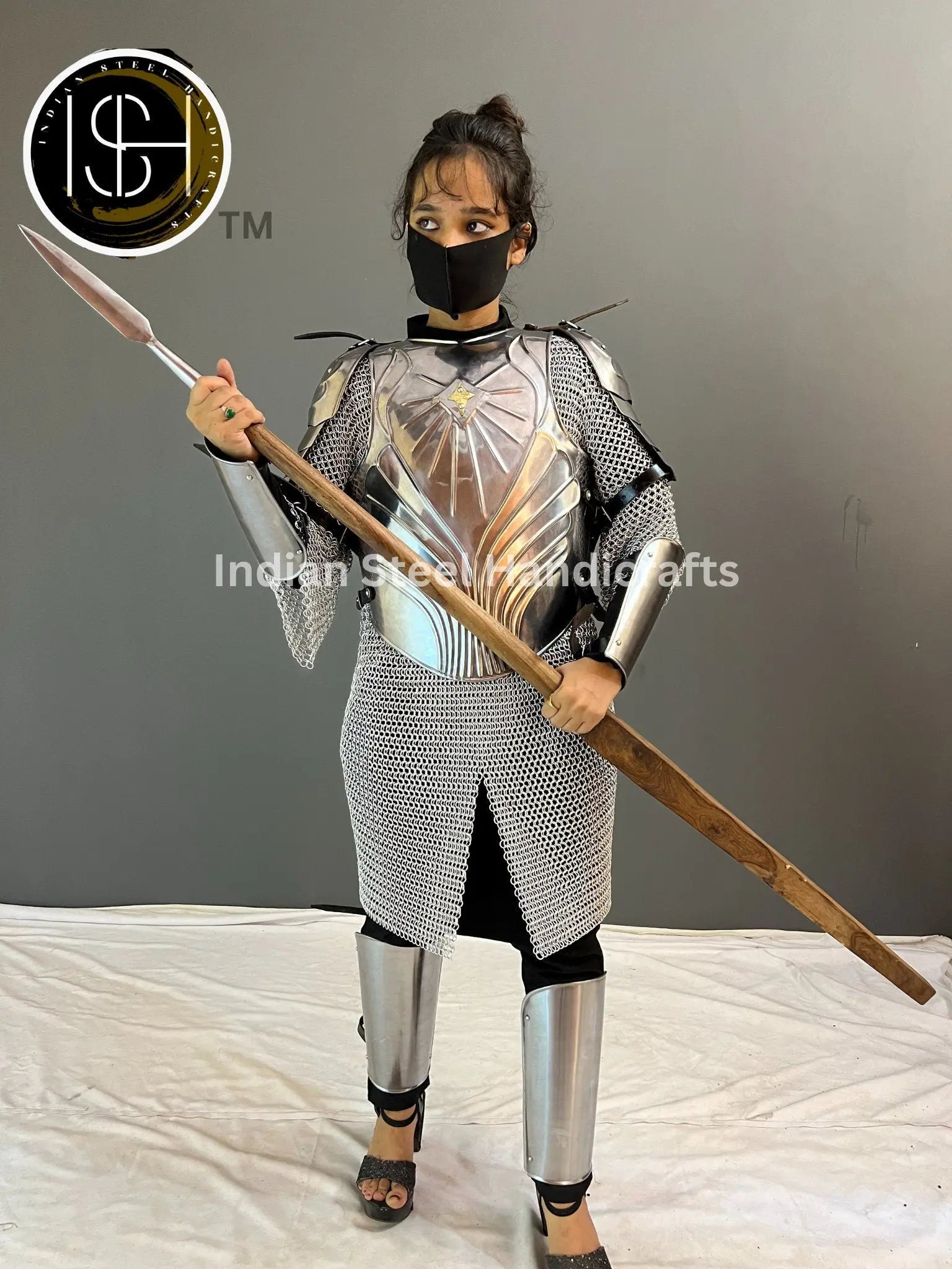 Steel Ring of Power Armor: Female Fantasy Costume, LARP Cosplay