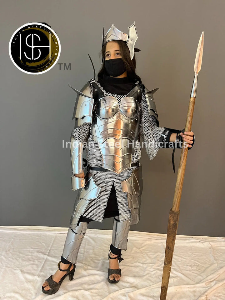 Medieval Ancient Cuirass Armor, Brave Lady Armor Costume, Cosplay Armor, LARP Armor, Gift for Women ISH Collection
