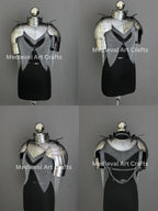 Female Knight Steel Armor: Gorget, Pouldron & Chainmail - LARP Cosplay
