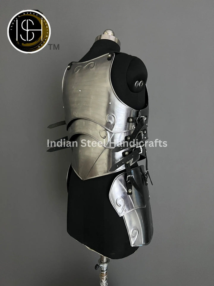 Medieval Knight Armor, Fantasy female Chest & Tesset armor, Sca, Cosplay, Larp Armor Costume, Gift items. ISH Collection