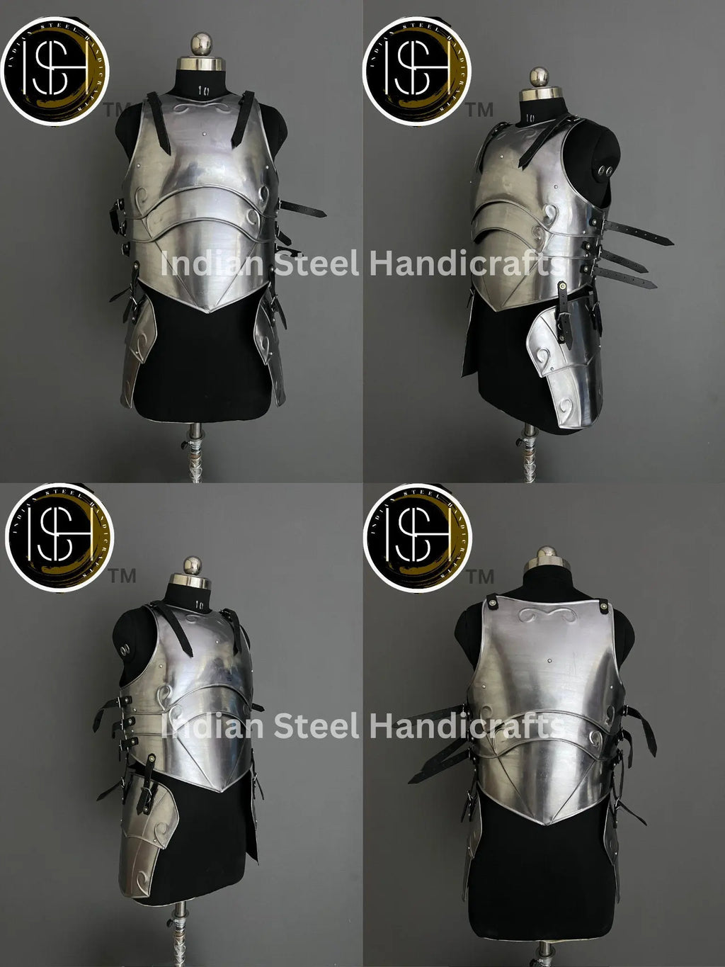 Steel Female Knight Armor: Medieval LARP Cosplay Costume