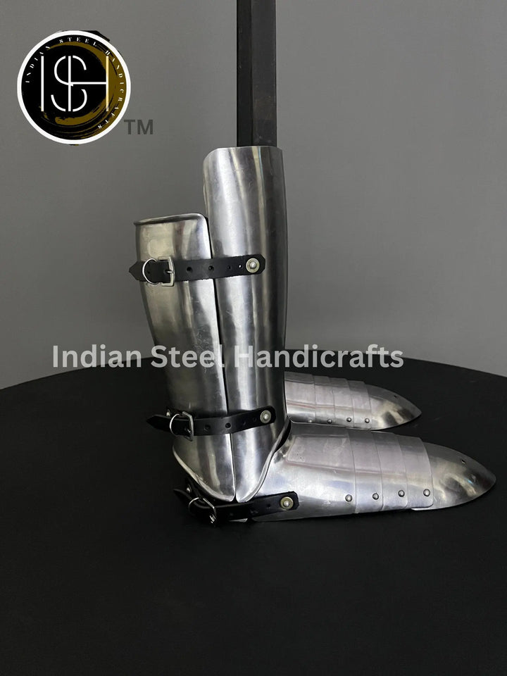 Medieval Knight leg Guard, Sabaton Armor, Larp Armor, Cosplay Armor, functional Armor, Sca Armor, Larp, Gift Item. ISH Collection