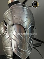 Medieval Lady Knight Armor: Steel Female Costume, LARP Cosplay